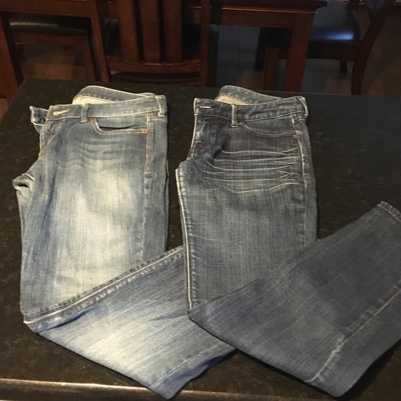 2 pairs of Exress Straight leg jeans