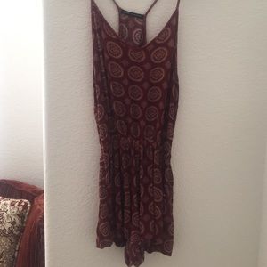 Brandy❤️Melville red Aztec romper