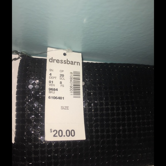 🎀NWT🎀Dressbarn Black Sparkly Clutch - Picture 2 of 2