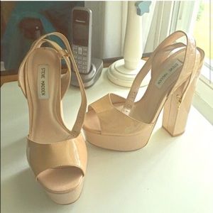 Nude Steve Madden Zeus Chunky Platform Heel
