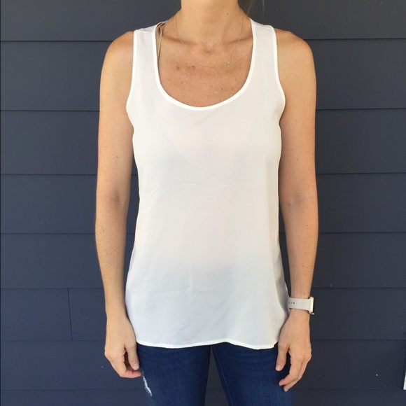 Basic white racerback tank