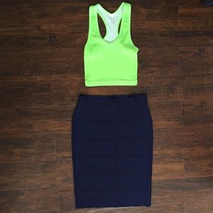 BCBGMaxAzria High Waist Bandage Bodycon Skirt