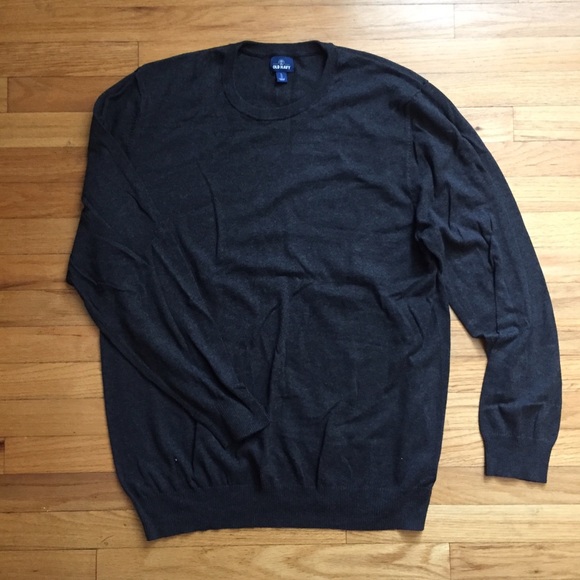 Dark Gray Men's Crew Neck Pullover Sweater