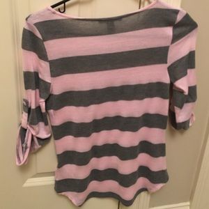 forever 21 size small pink and gray stripe sweater