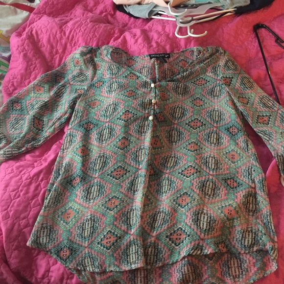 Tribal print top!