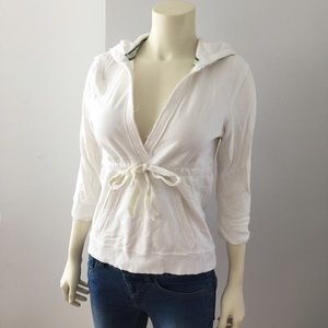Hooded Terry Shirt with Front Pockets