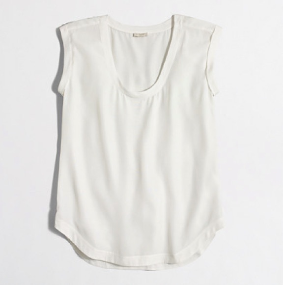 J.Crew drapey scoop neck top petite. Never worn!