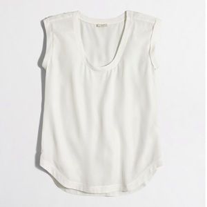 J.Crew drapey scoop neck top petite. Never worn!