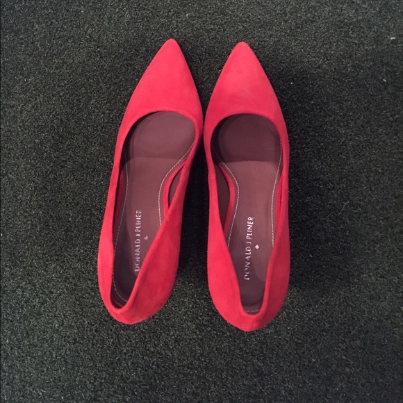 Donald J Pliner Red Suede Treva Heels