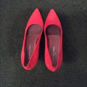 Donald J Pliner Red Suede Treva Heels