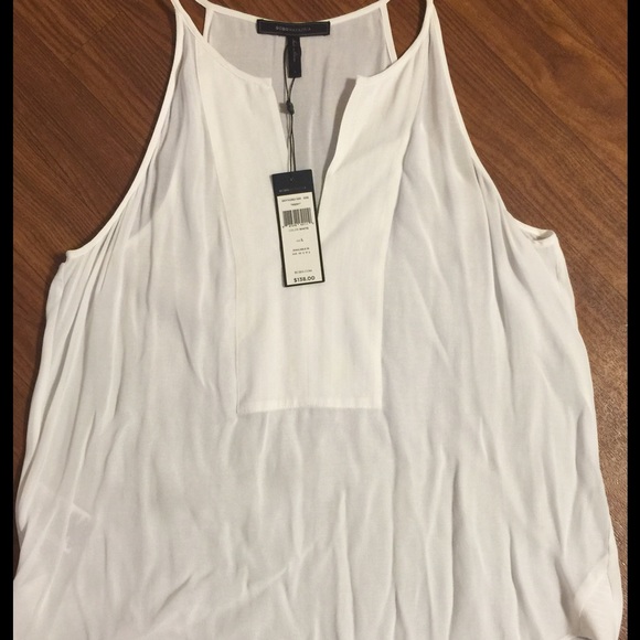 BCBG White Hi-Lo Tank Size L