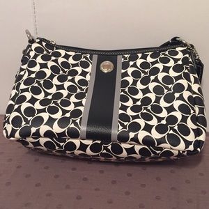 Black and White Coach Handbag
