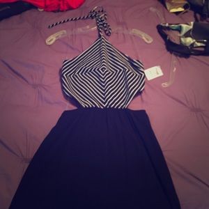 Navy cut out maxi dress