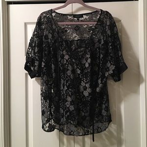 Karen Kane Black Lace Top