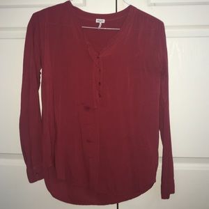 Splendid woman's size S red silk blouse