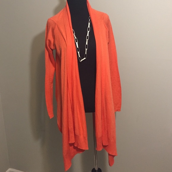 Orange Multi-Way Draped Cardigan