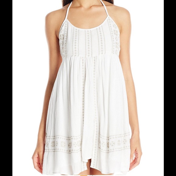 O'Neill "Eugenia" Woven Halter Embroidered Dress