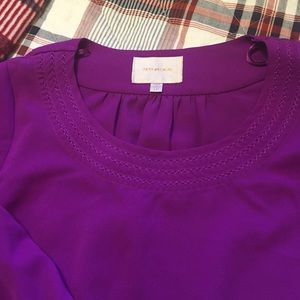 Skies Are Blue Purple long sleeve Blouse
