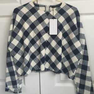 Zara woman's checked Japanese top
