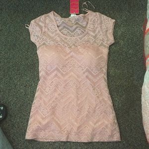 Pink lace shirt