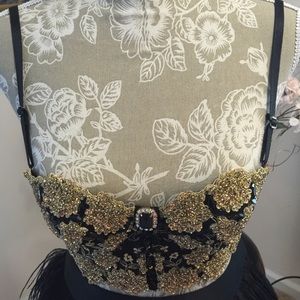 Beaded bustier bra top medium used
