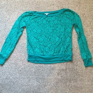 Lace long sleeve shirt