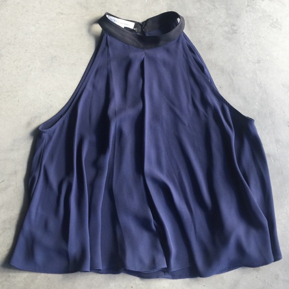 BCBGeneration High Neck Halter (Navy), SZ Small