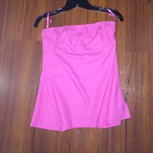 J Crew hot pink zippered tube top