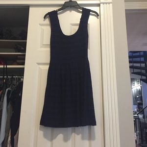 Navy blue eyelet AQUA dress