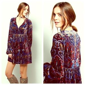 Free People // Mystic Charm Velvet Babydoll Dress