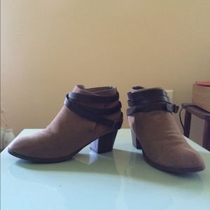 Tan booties