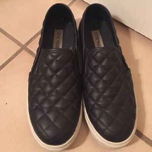 Black Quilted Steve Madden Shoes