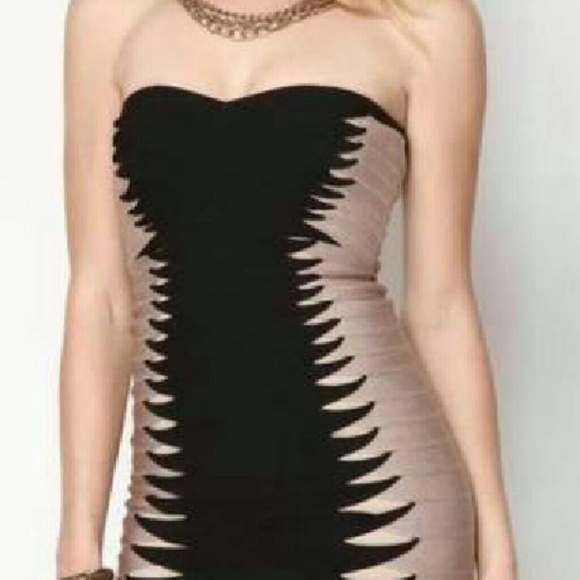 Herve Leger Zahra Strapless Bandage Dress