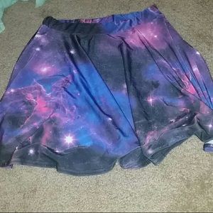 Galaxy skater skirt