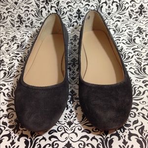 LANDS' END Grey Genuine Suede flats