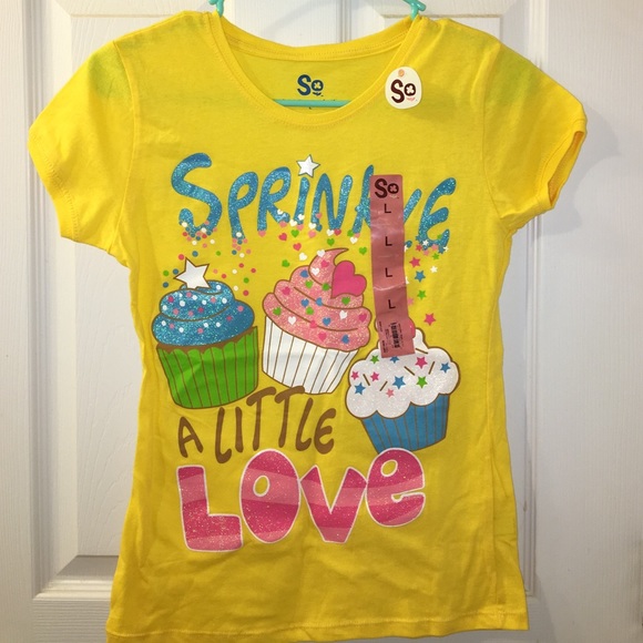 NWT SO graphic short sleeve tee girls large