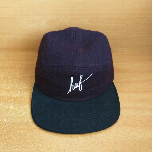 HUF Accessories - HUF Script Wool 5 Panel Hat