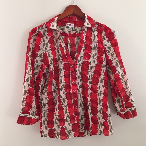 Anthropologie Apple button down top