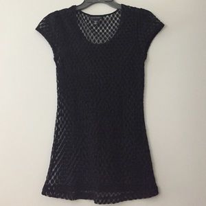 Banana Republic cap sleeve see-through top