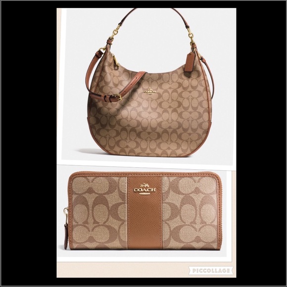 Authentic Coach Harley Hobo bag, matching wallet