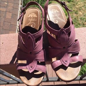 Dansko sandals. Light purple leather. Gently worn