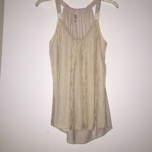 Sparkle beige tank