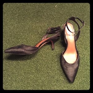 Donald J Pliner Franca Ankle Strap Black Heels