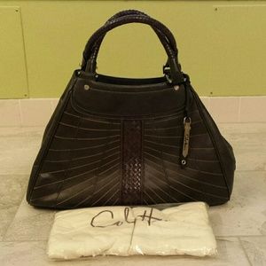 Cole Haan Brown Leather Expandable Bag