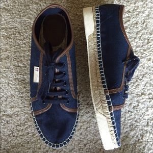 Gucci Shoes - Gucci "Eivissa" denim and brown espadrilles 38.5