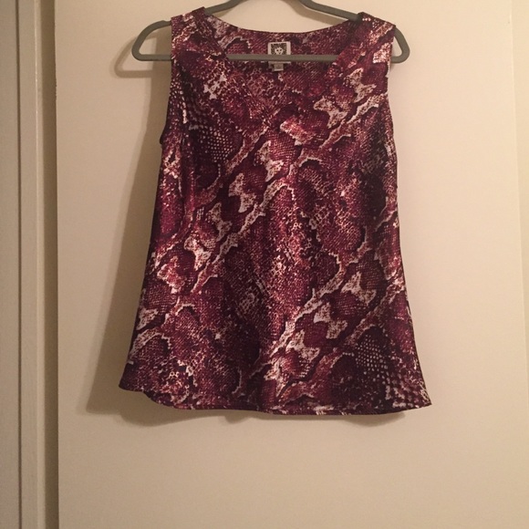 Anne Klein Reptile She'll Burgundy and cream