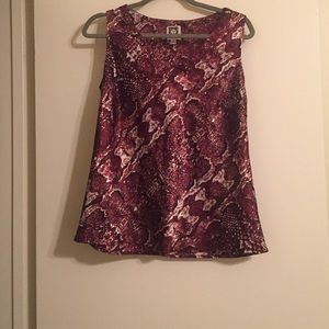 Anne Klein Reptile She'll Burgundy and cream