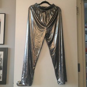 Silver metallic pants