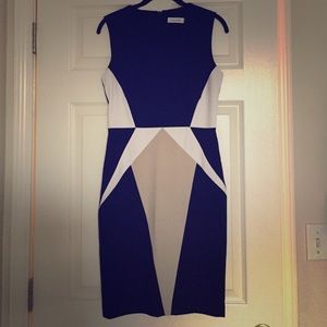 Calvin Klein Color Block Dress / Black & White