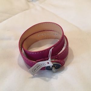 Leather Coach Bracelet